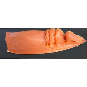 saumon sauvage Argenté d'Alaska fumé - filet tranché - 96 € / KG TTC