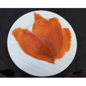 saumon sauvage Argenté d'Alaska fumé en tranches - 99.00 €/kg ttc
