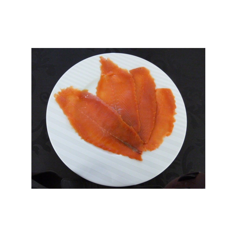 saumon sauvage Argenté d'Alaska fumé en tranches - 99.00 €/kg ttc